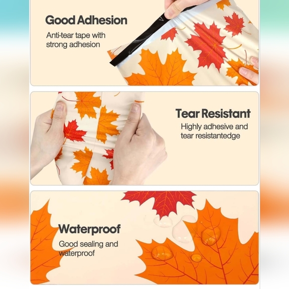 C....15 ct. 10" x 13" Inch Fall Leave Fashion Patterns Tear-Resistant Water-R… - Picture 5 of 8